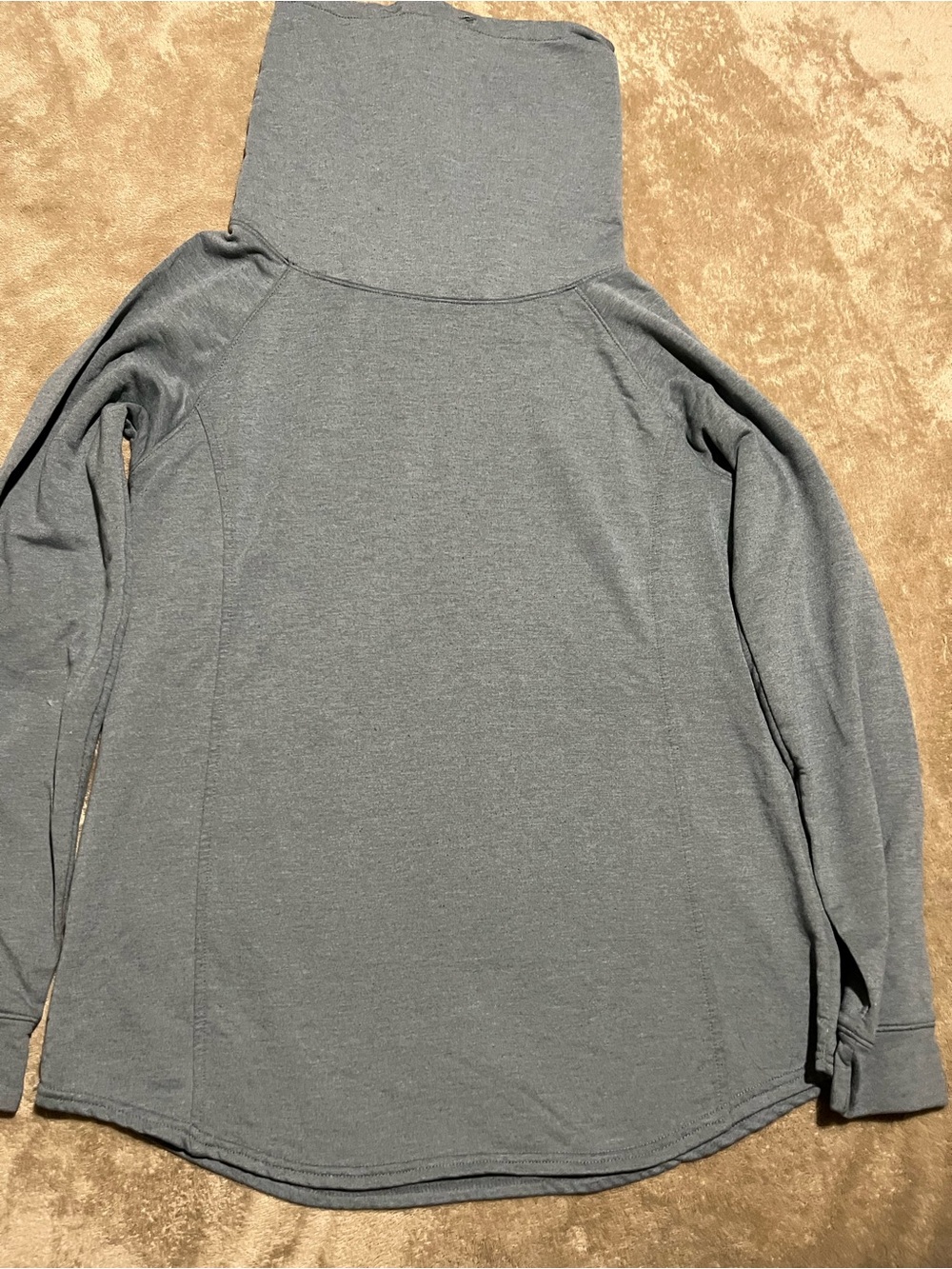 Gray Long-Sleeve Pullover turtleneck-S